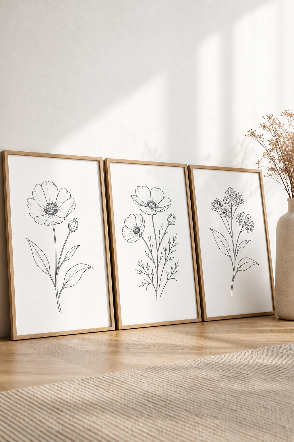 Line Art Botanical Print Bundle
