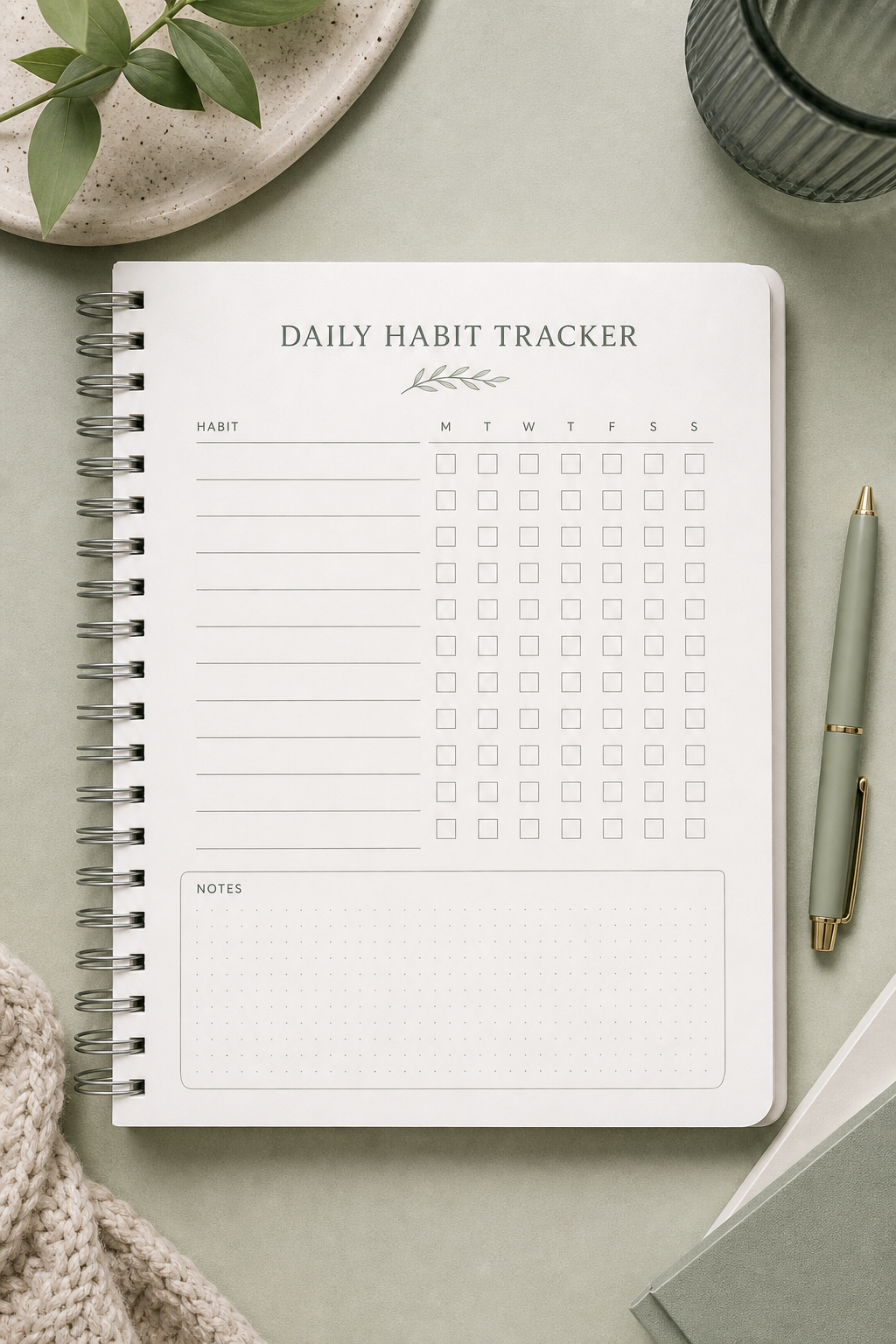Minimal Daily Habit Tracker Printable