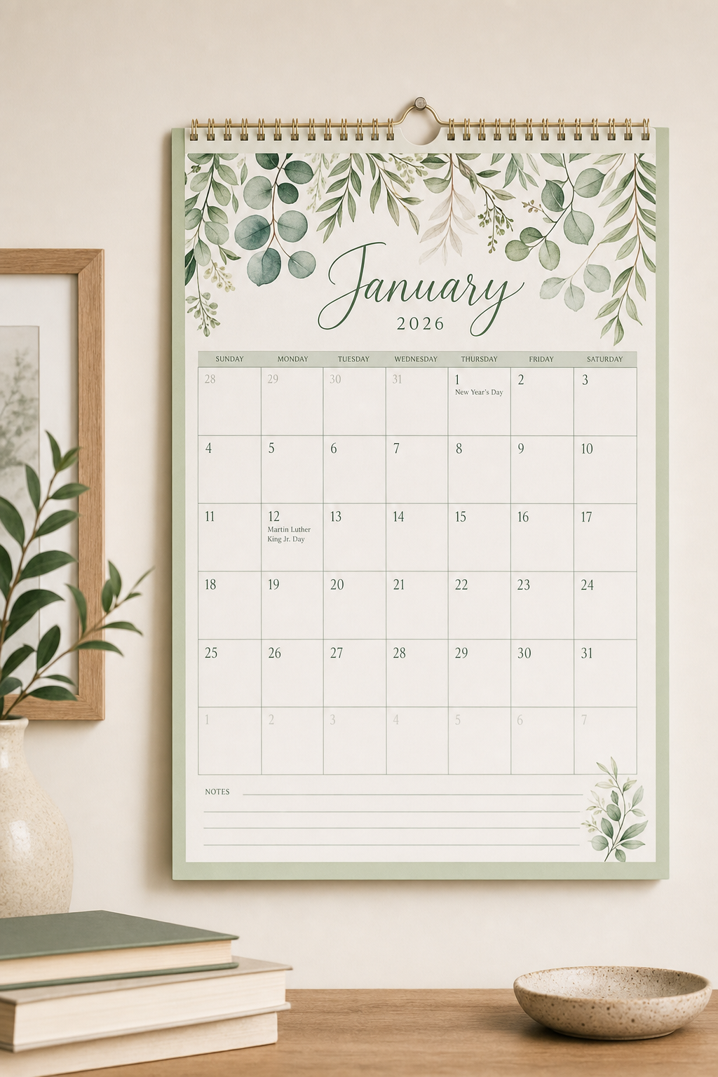 2026 Wall Calendar Printable