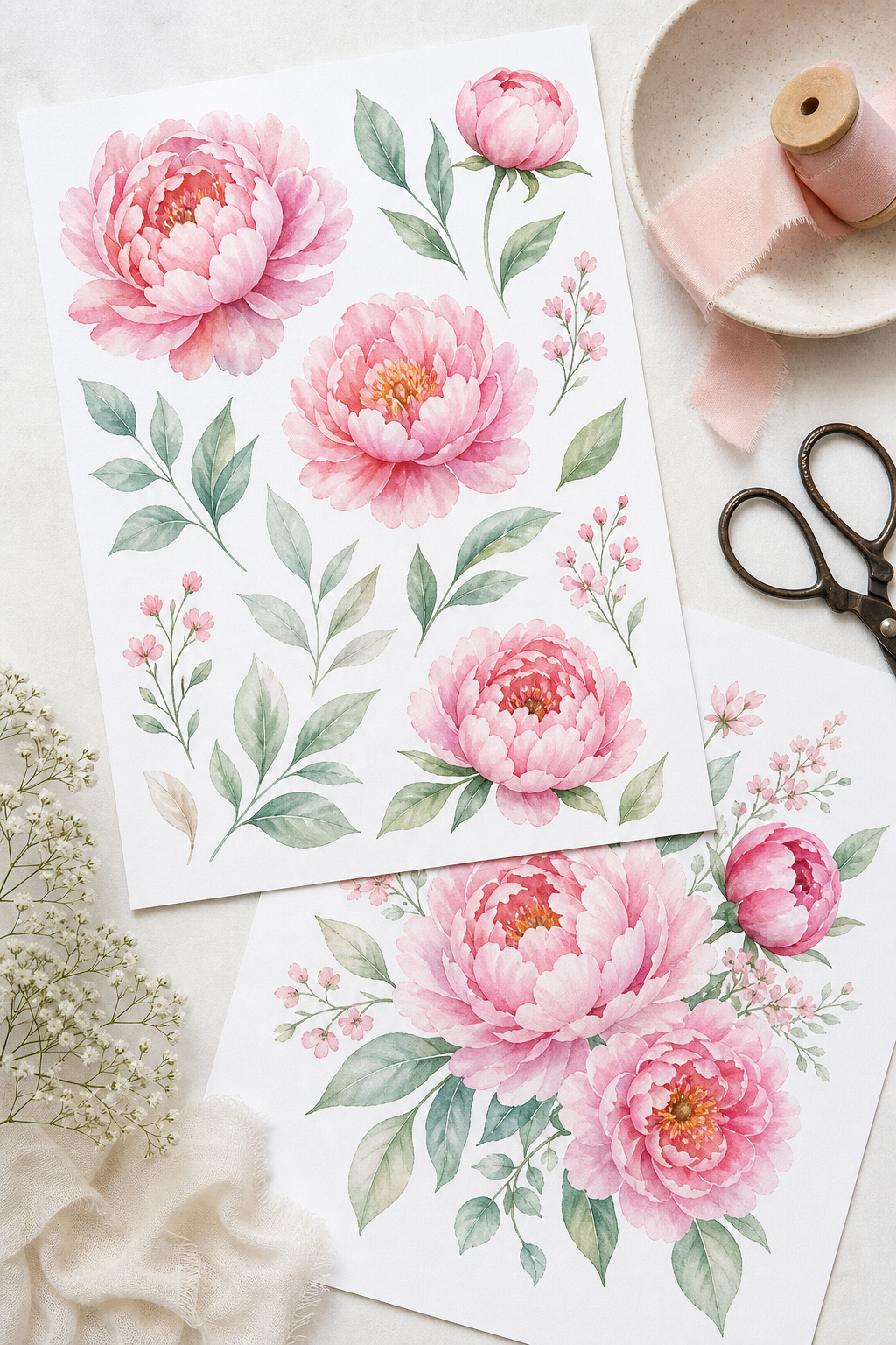 Watercolour Floral Clipart Bundle
